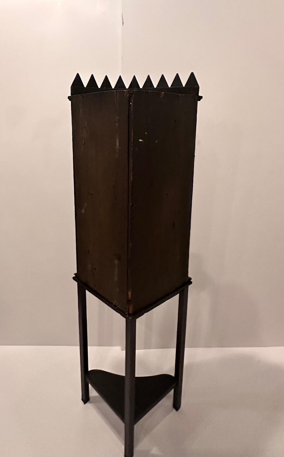 Rare 18th Century Flemish Hand Painted Wood Corner Cabinet 10
