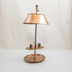 Rare 18th Century French Louis XVI Period Copper and Bronze Lampe Bouillotte