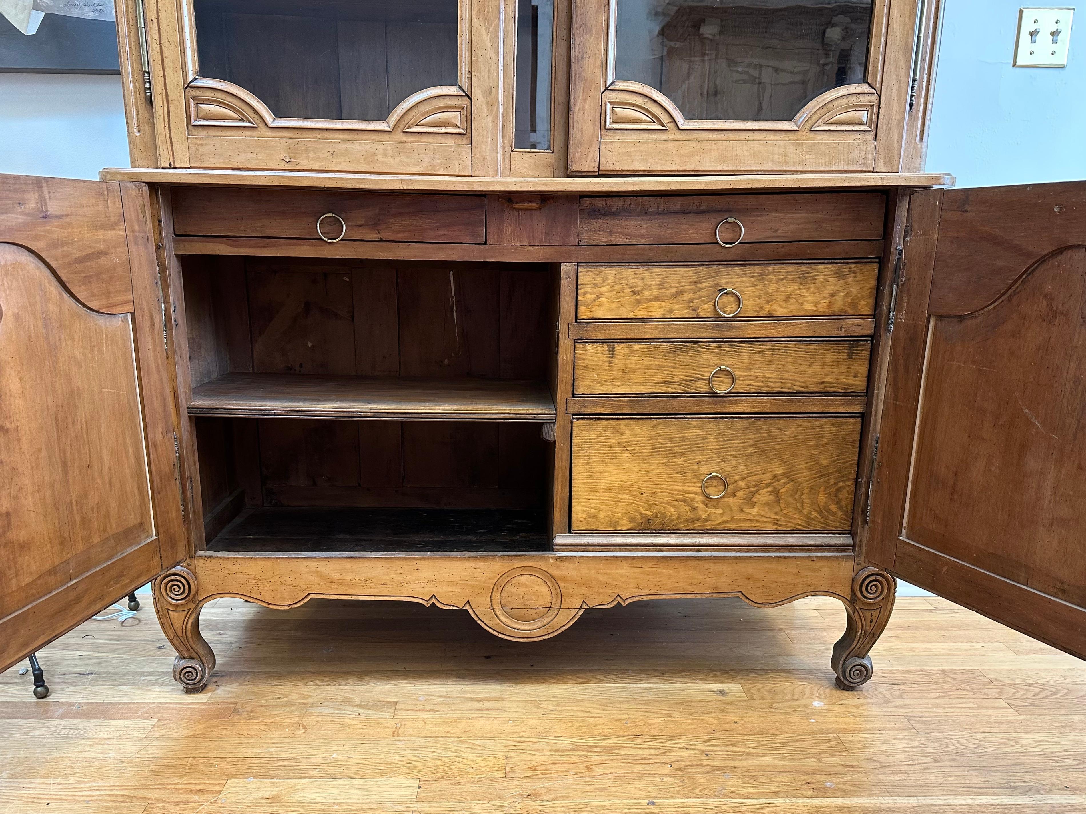 Rare 18th Century French Provincial “Buffet Deux Corps” For Sale 5