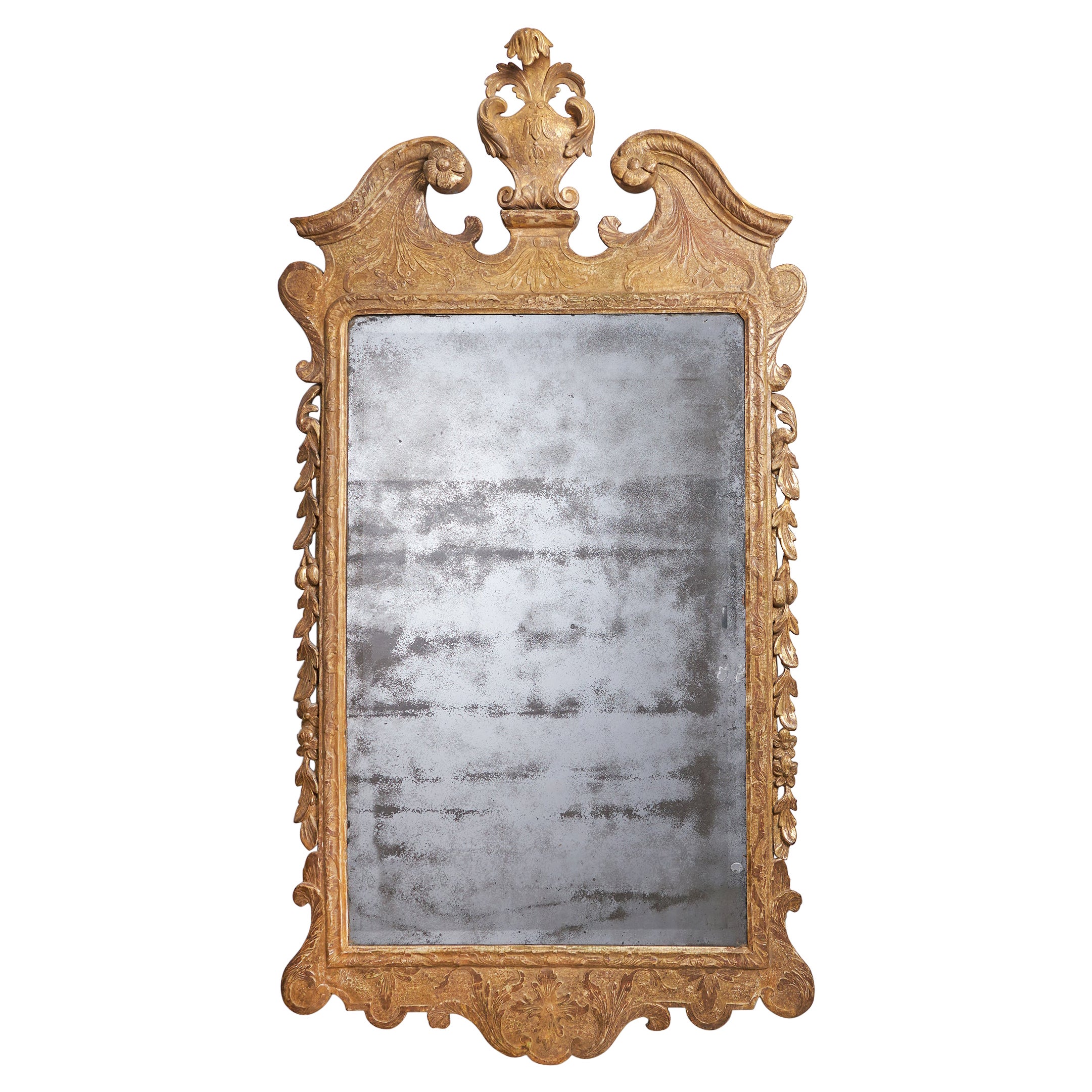 Rare 18th Century George I Gilt Gesso Mirror, circa 1720