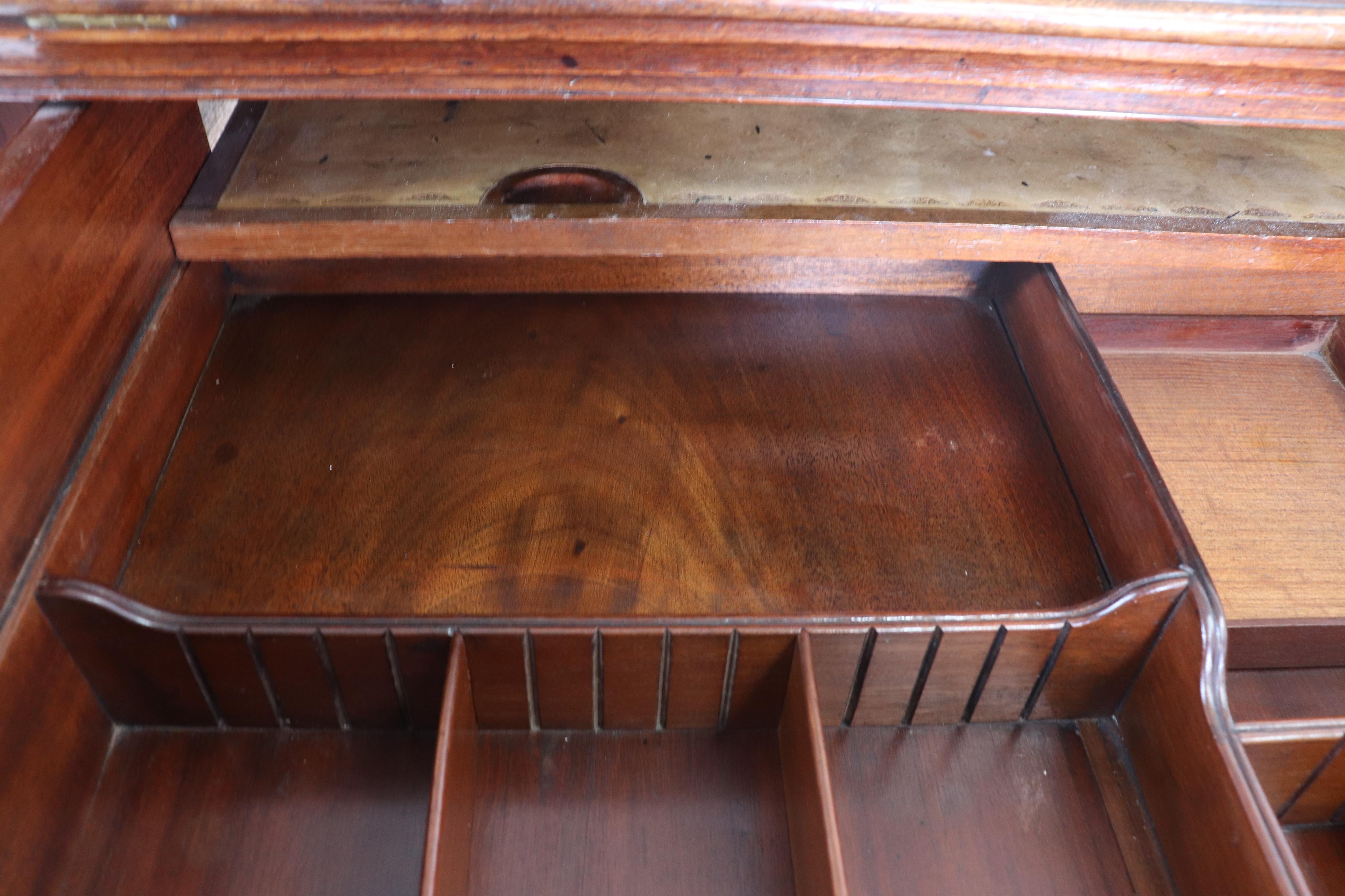 Rare 18th Century Georgian Period Mahogany Architect Desk For Sale 8