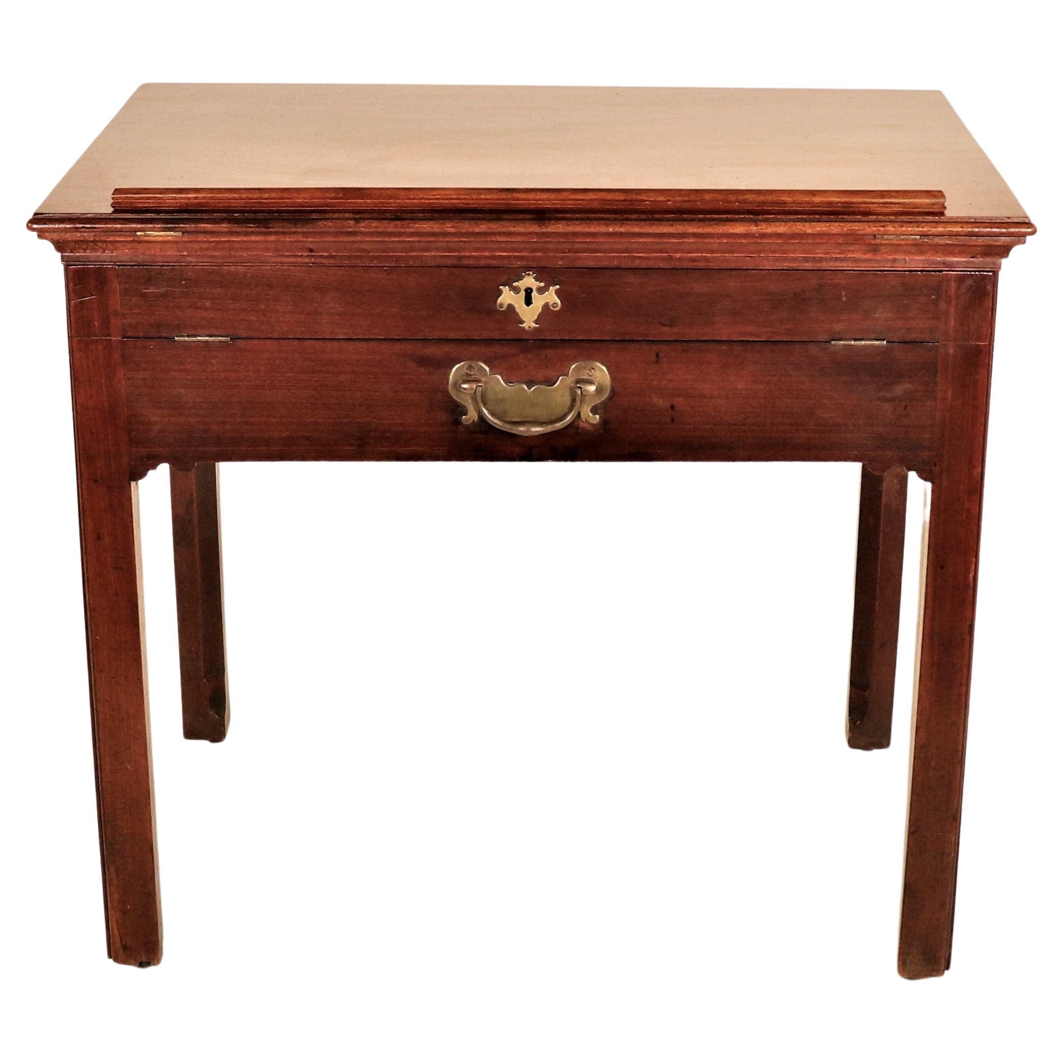 Rare 18th Century Georgian Period Mahogany Architect Desk For Sale 13
