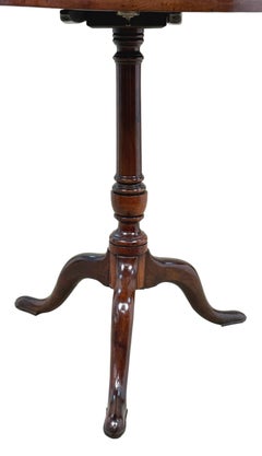 Rare 18th Century Georgian Solid Yew Wood Tripod Table