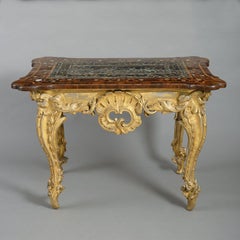 Rare 18th Century German Giltwood Centre Table
