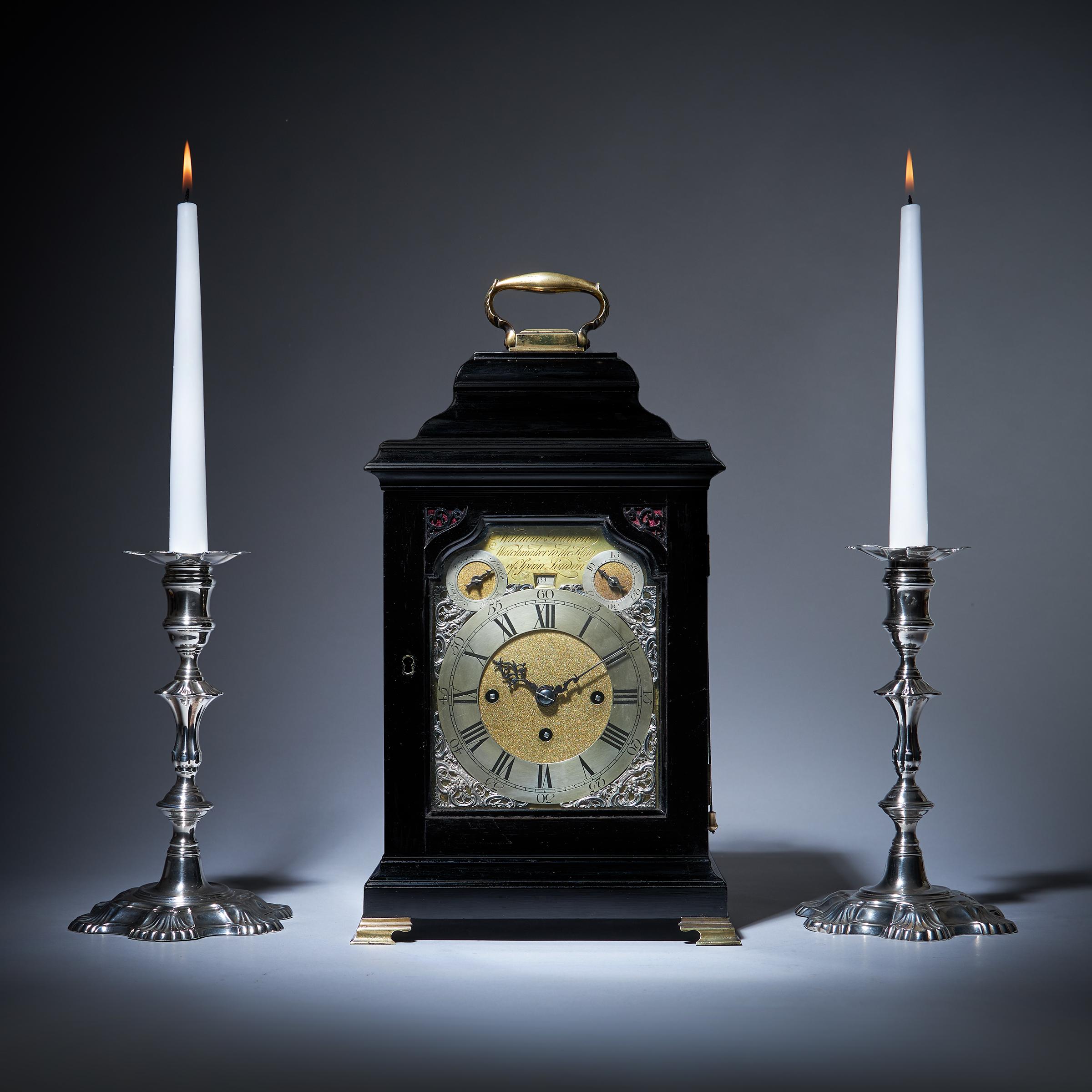 Rare 18th-Century Grande Sonnerie Striking table Clock by William Poulton For Sale 9
