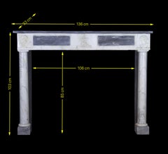 Rare 18th Century Italian Antique Fireplace Surround with Columns