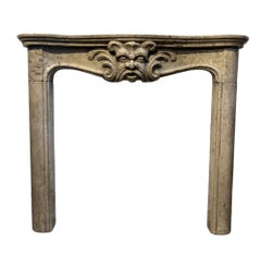 Rare 18th Century Italian Fireplace Surround in Solid Marble