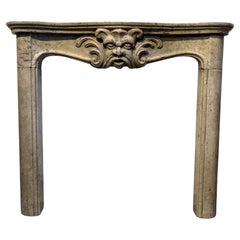 Rare 18th Century Italian Fireplace Surround in Solid Marble