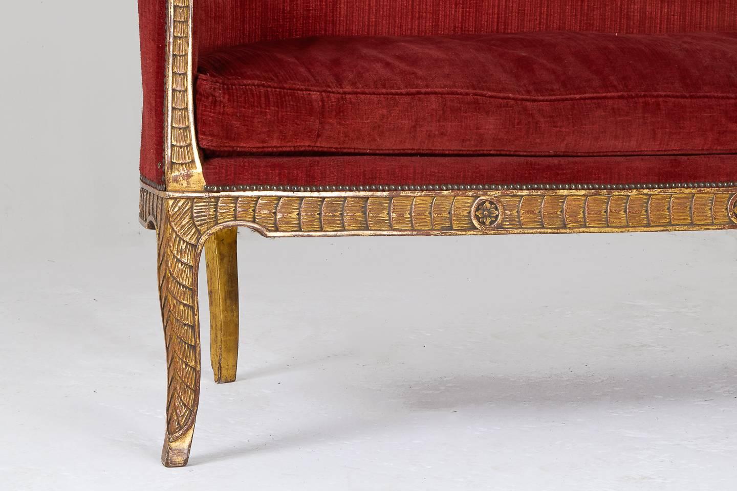18th Century Italian Gilt Sofa with Original Gilding 1