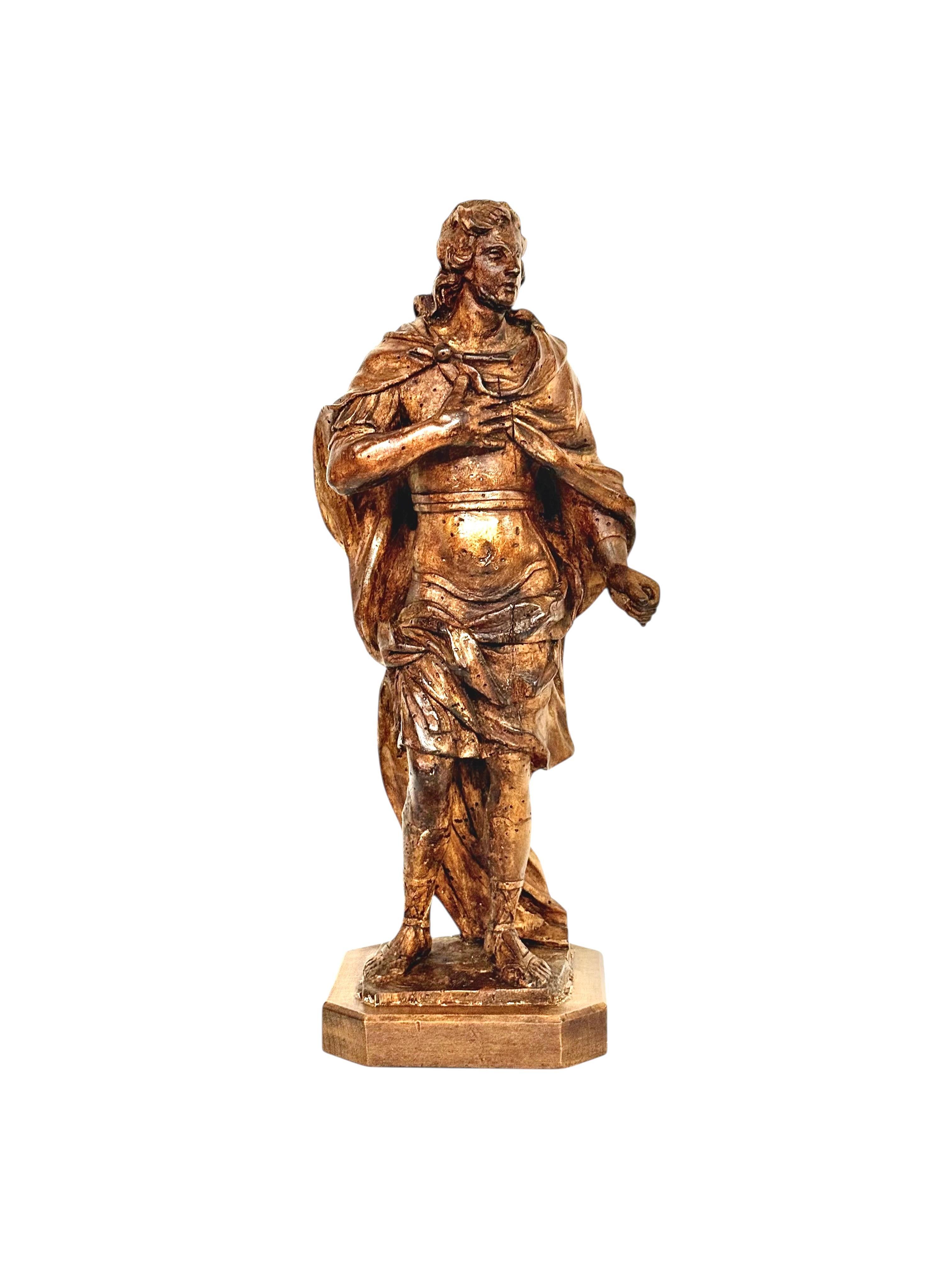 Rare sculpture royale en bois de tilleul du 18ème siècle, probablement Roi Louis XV en vente 9