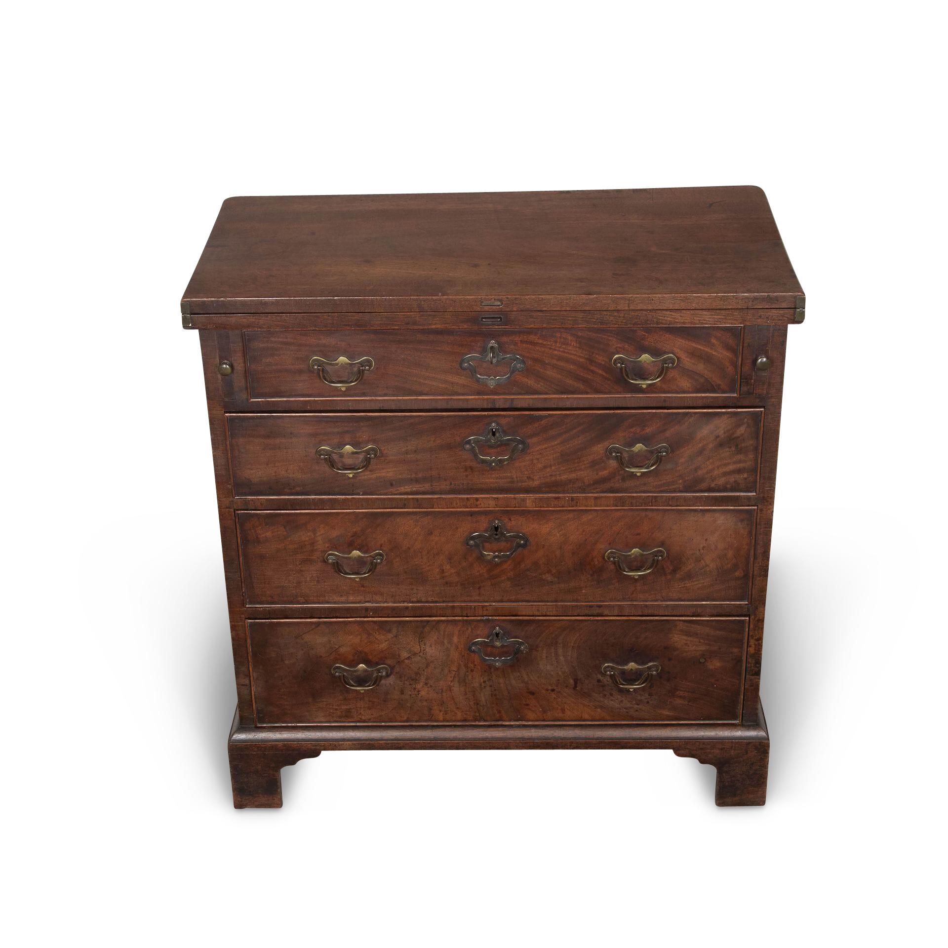 George III Rare 18th Century Mahogany bachelors Chest For Sale