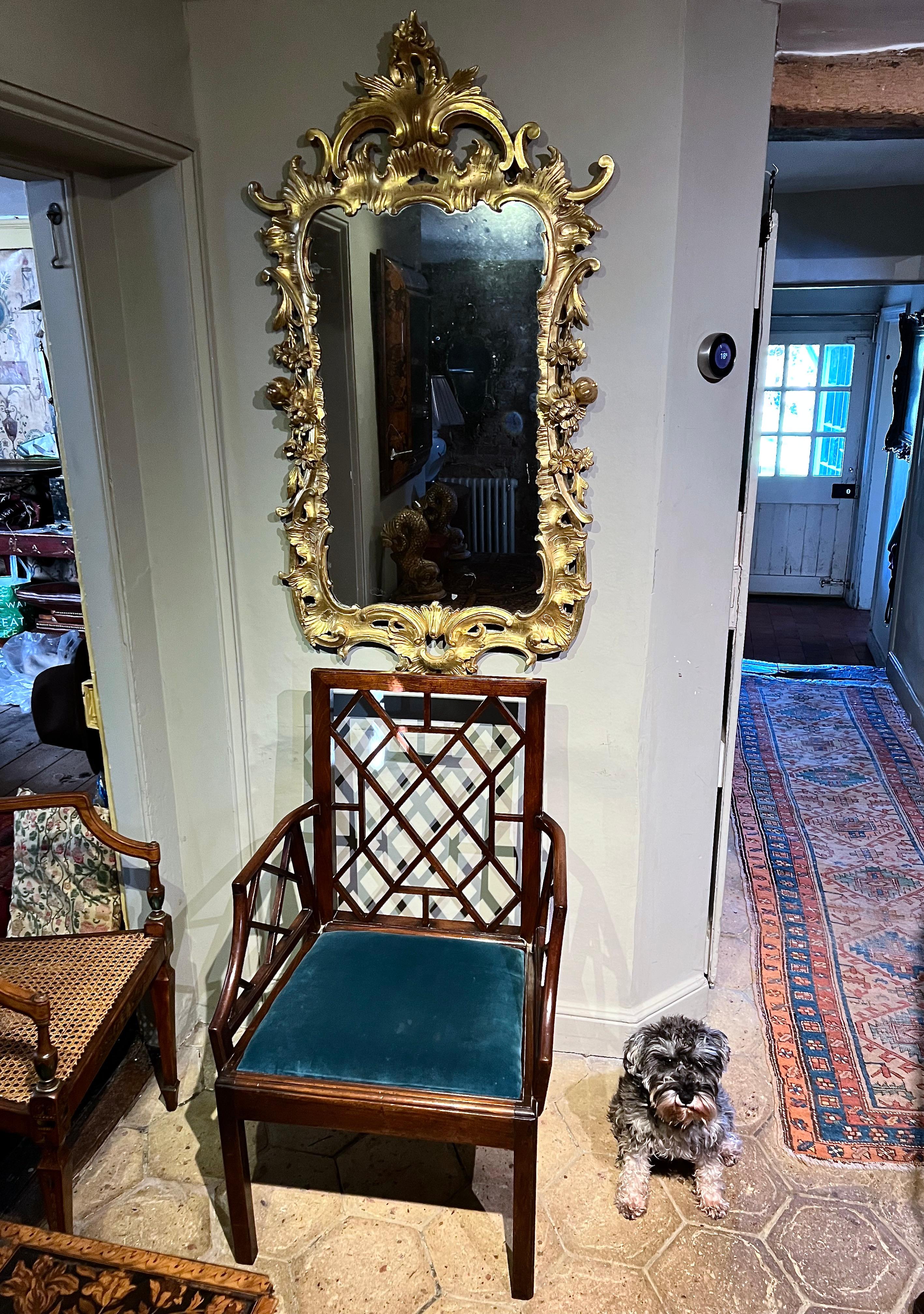 Rare 18th Century Mahogany Cockpen Armchair For Sale 4