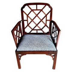 Rare fauteuil Cockpen en acajou du 18e siècle