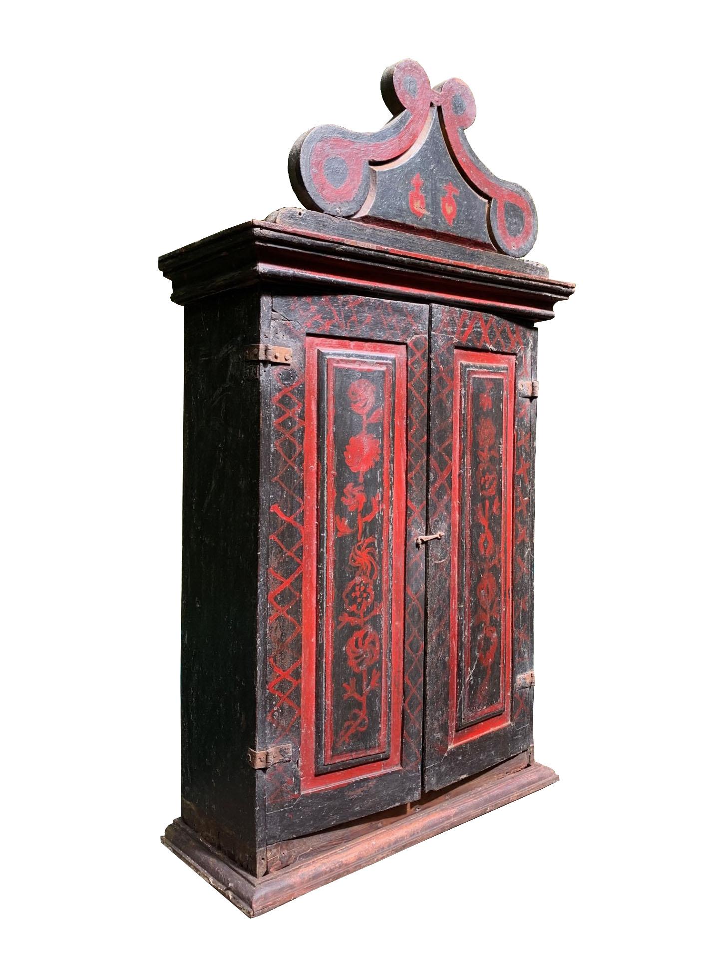 Baroque Rare sanctuaire peint du 18ème siècle en vente