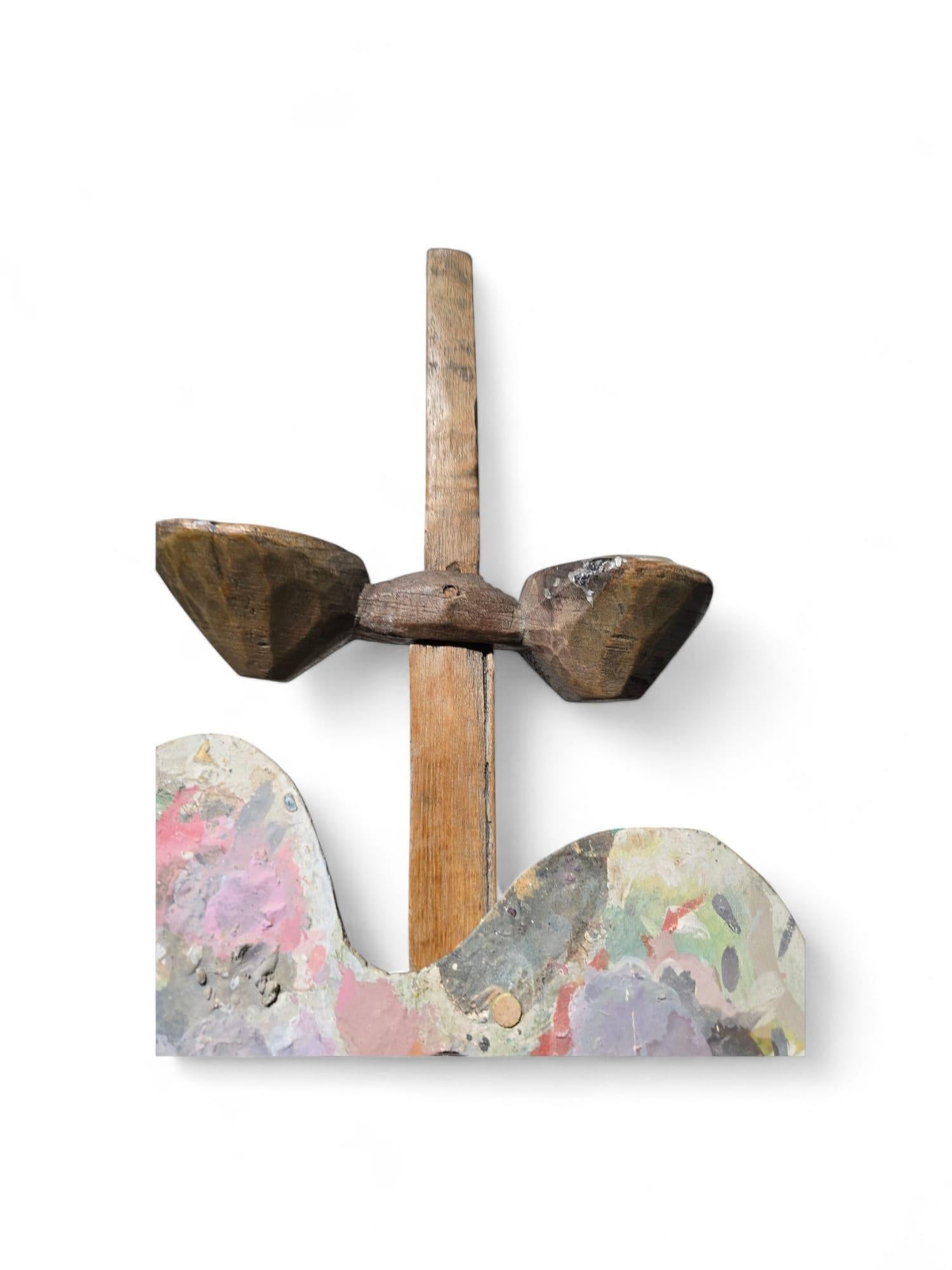 Raro cavalletto da pittore del XVIII secolo con bracci a candelabro e tavolozza in vendita 6
