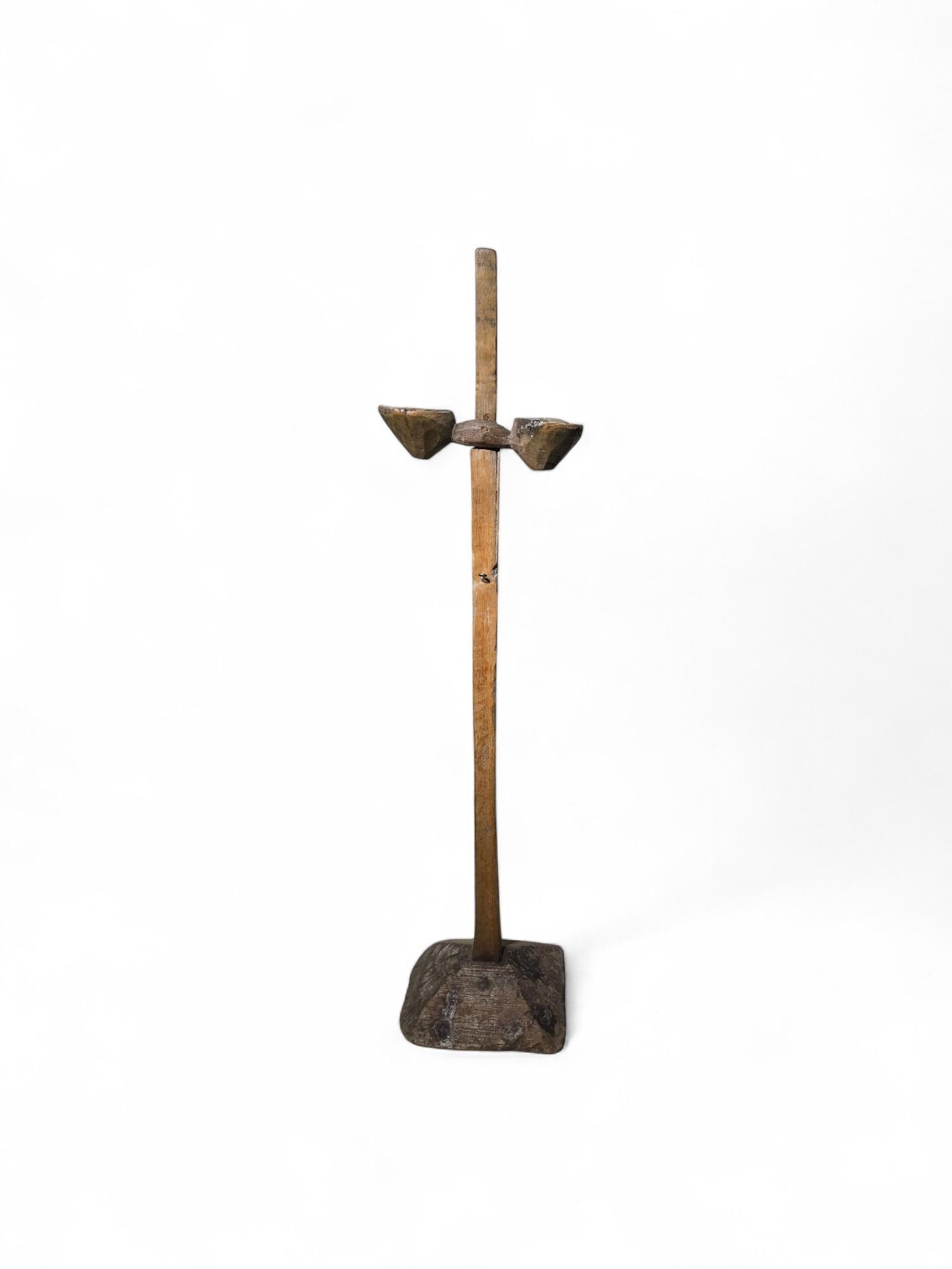 Raro cavalletto da pittore del XVIII secolo con bracci a candelabro e tavolozza in vendita 7
