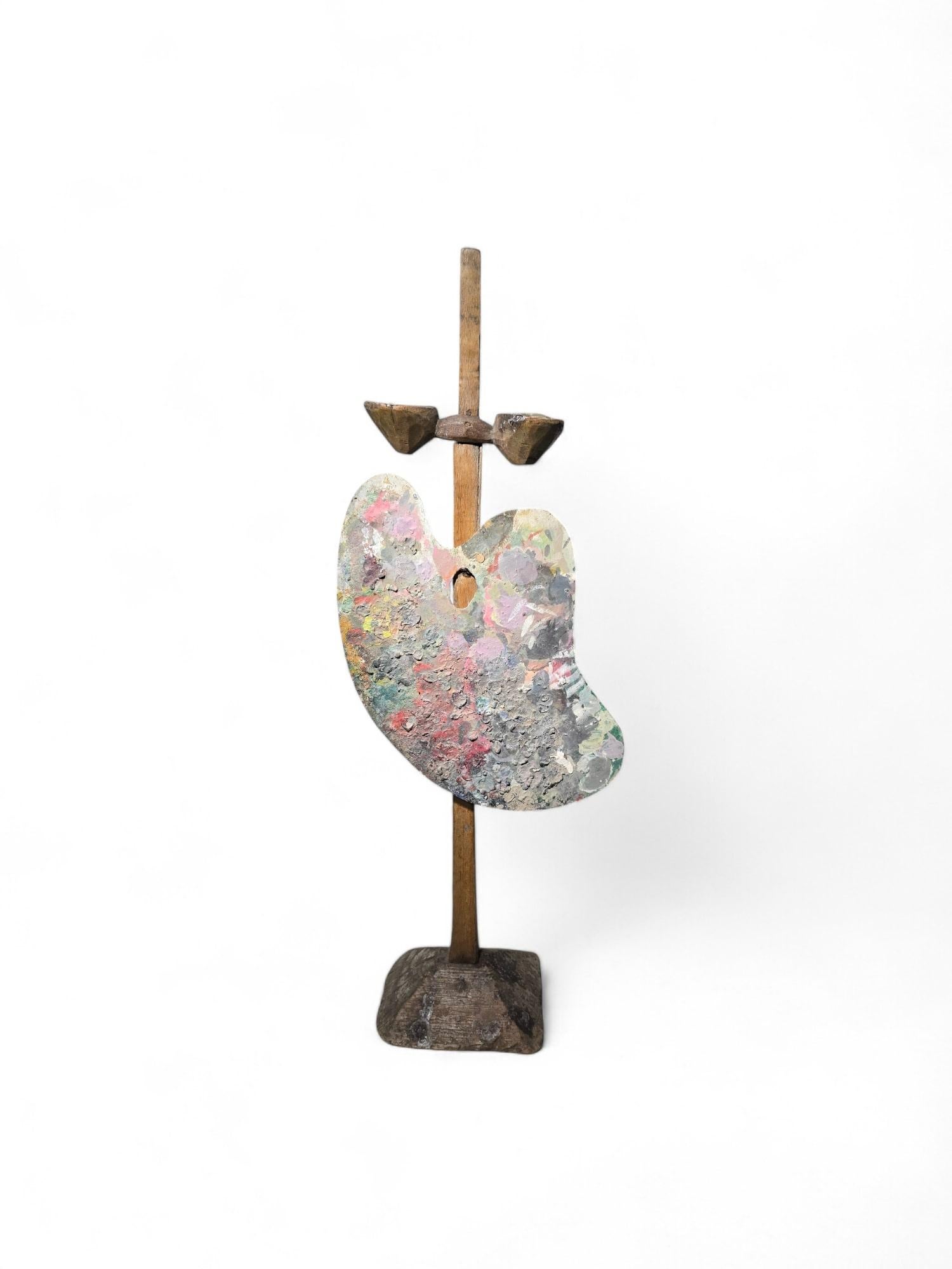 Raro cavalletto da pittore del XVIII secolo con bracci a candelabro e tavolozza in vendita 10