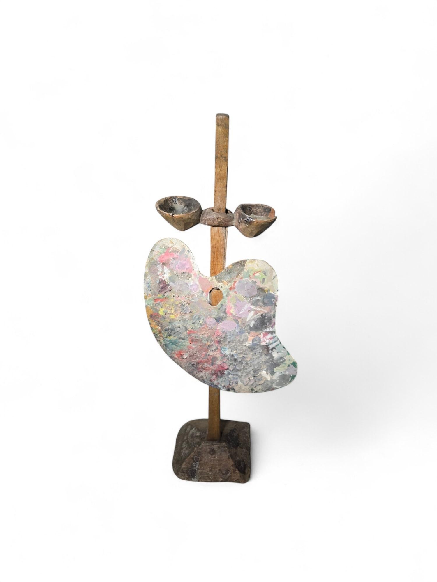 Raro cavalletto da pittore del XVIII secolo con bracci a candelabro e tavolozza in vendita 12