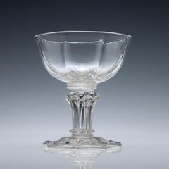 Rare 18th Century Pedestal Stem Champagne Glass, circa 1750
