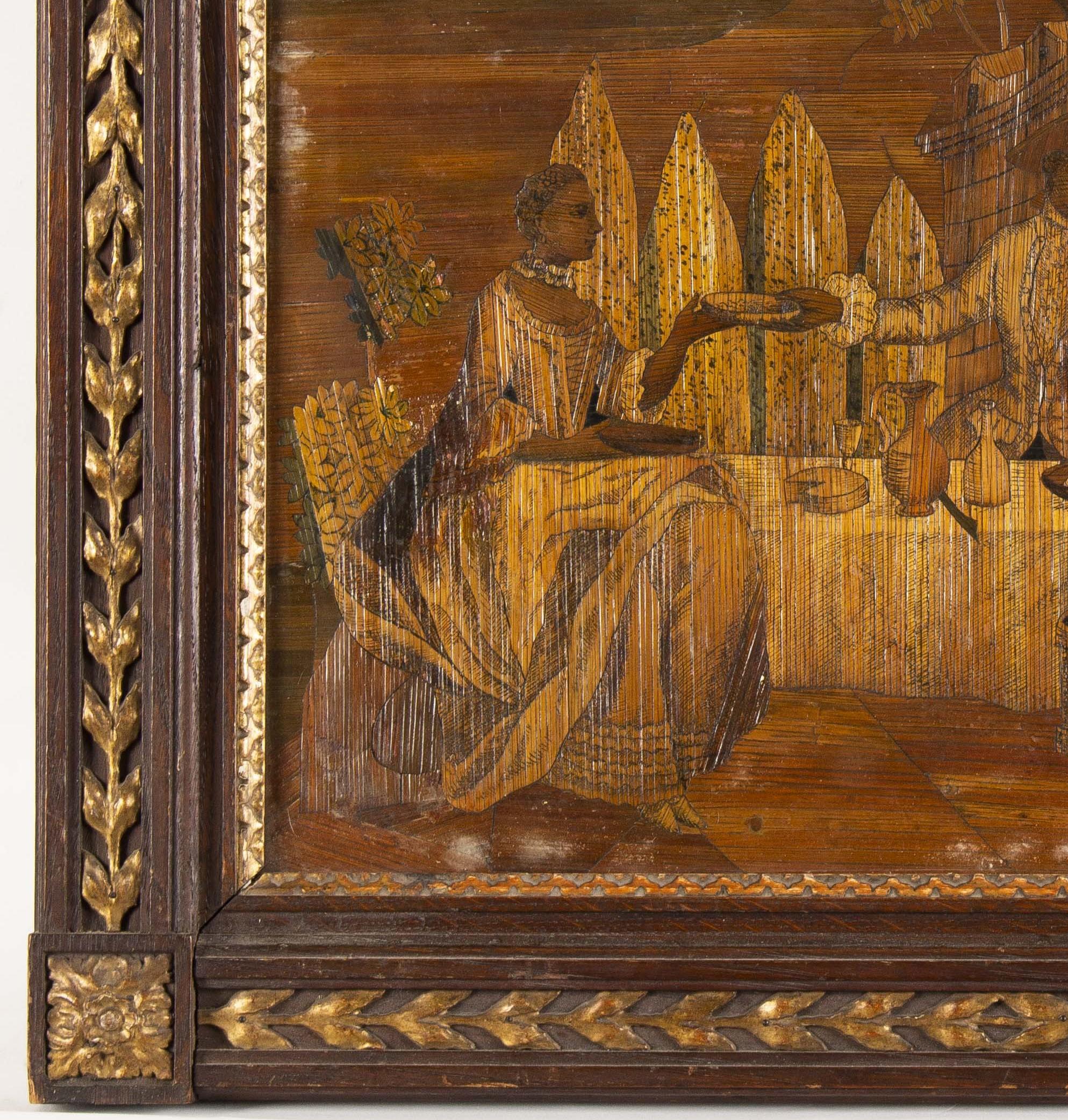 Seltene Piedmont-Bambus-Kunst des Fete-Galante aus dem 18. Jahrhundert (Rokoko) im Angebot
