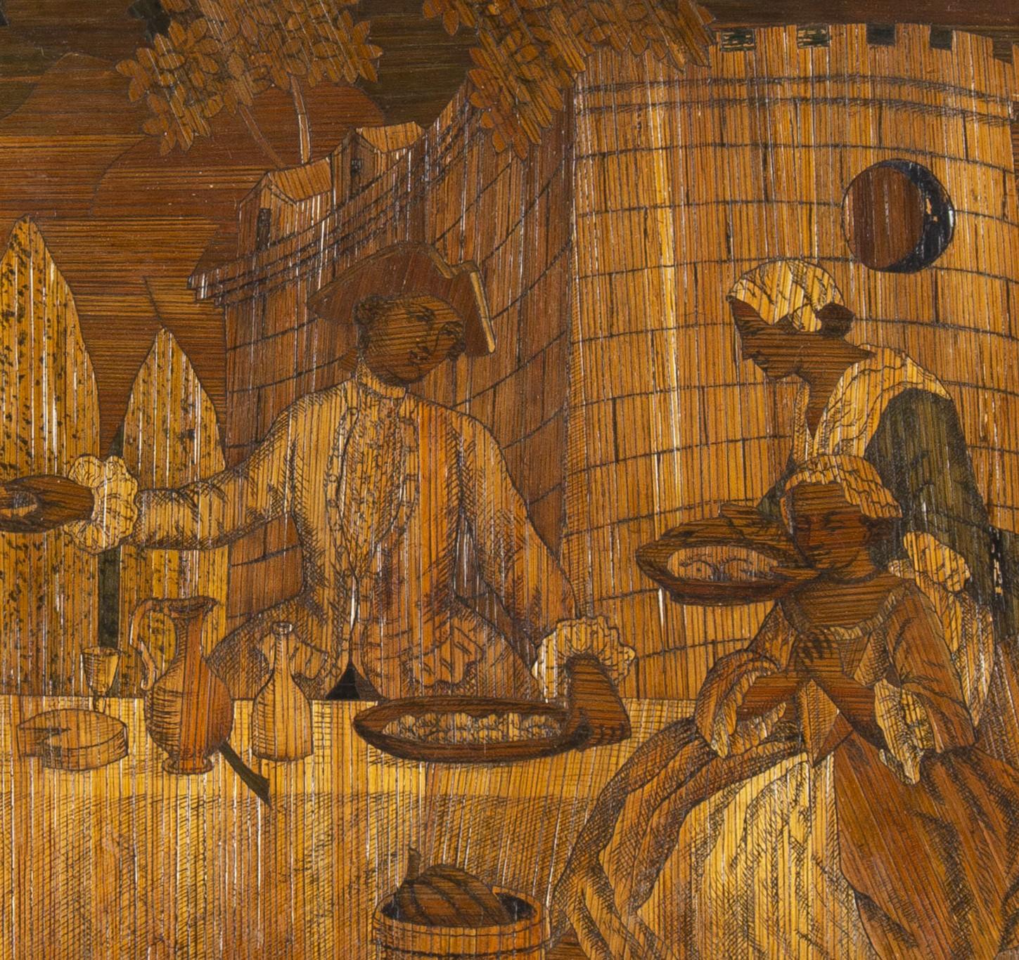 Seltene Piedmont-Bambus-Kunst des Fete-Galante aus dem 18. Jahrhundert im Zustand „Relativ gut“ im Angebot in Budapest, HU
