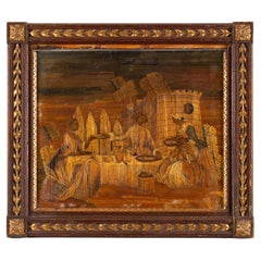 Seltene Piedmont-Bambus-Kunst des Fete-Galante aus dem 18. Jahrhundert