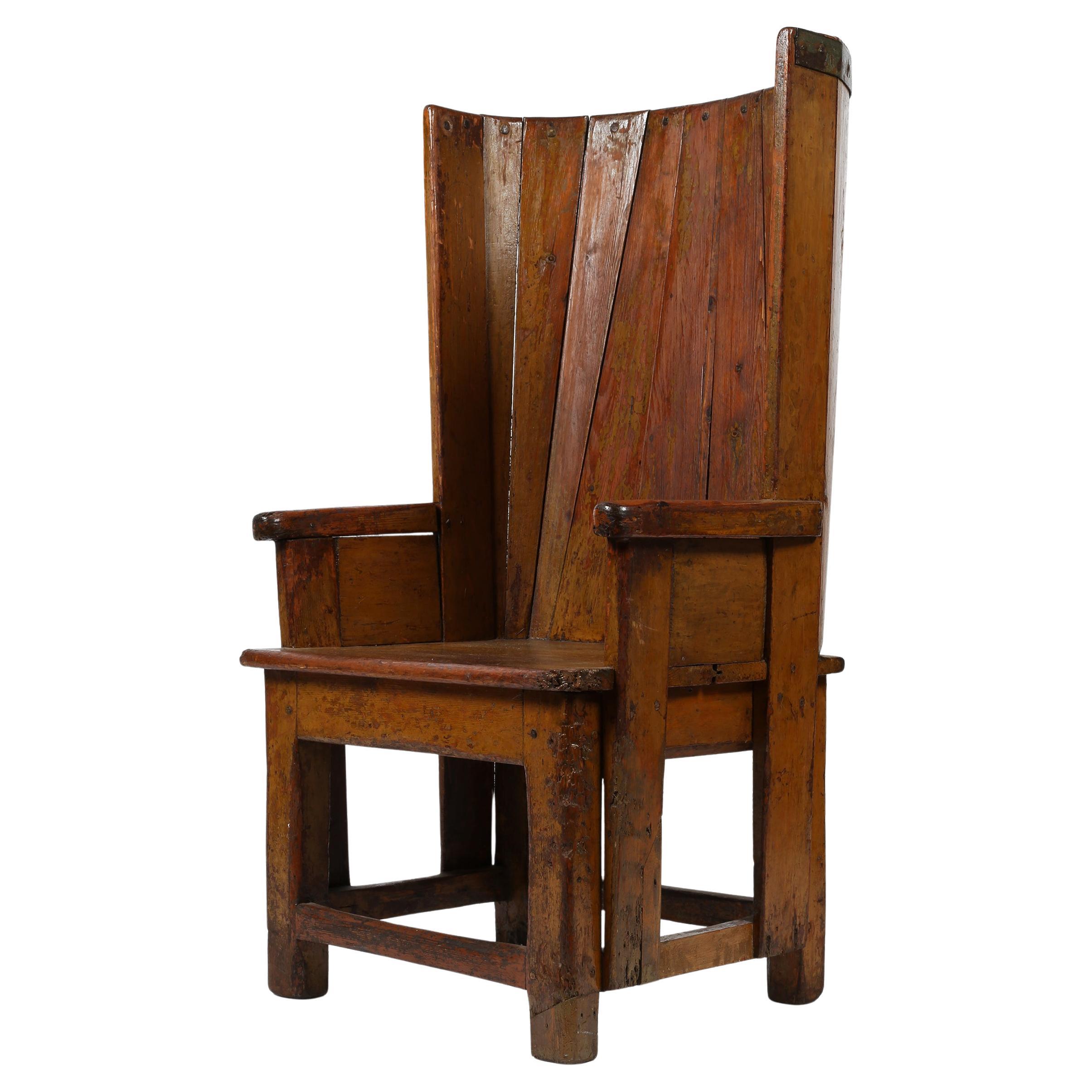 Rare chaise vernaculaire écossaise des Orcades du 18e siècle