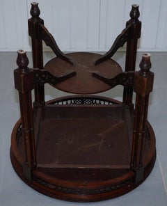 Rare 18th Century Style Thomas Chippendale Clustered Column Leg Occasional Table