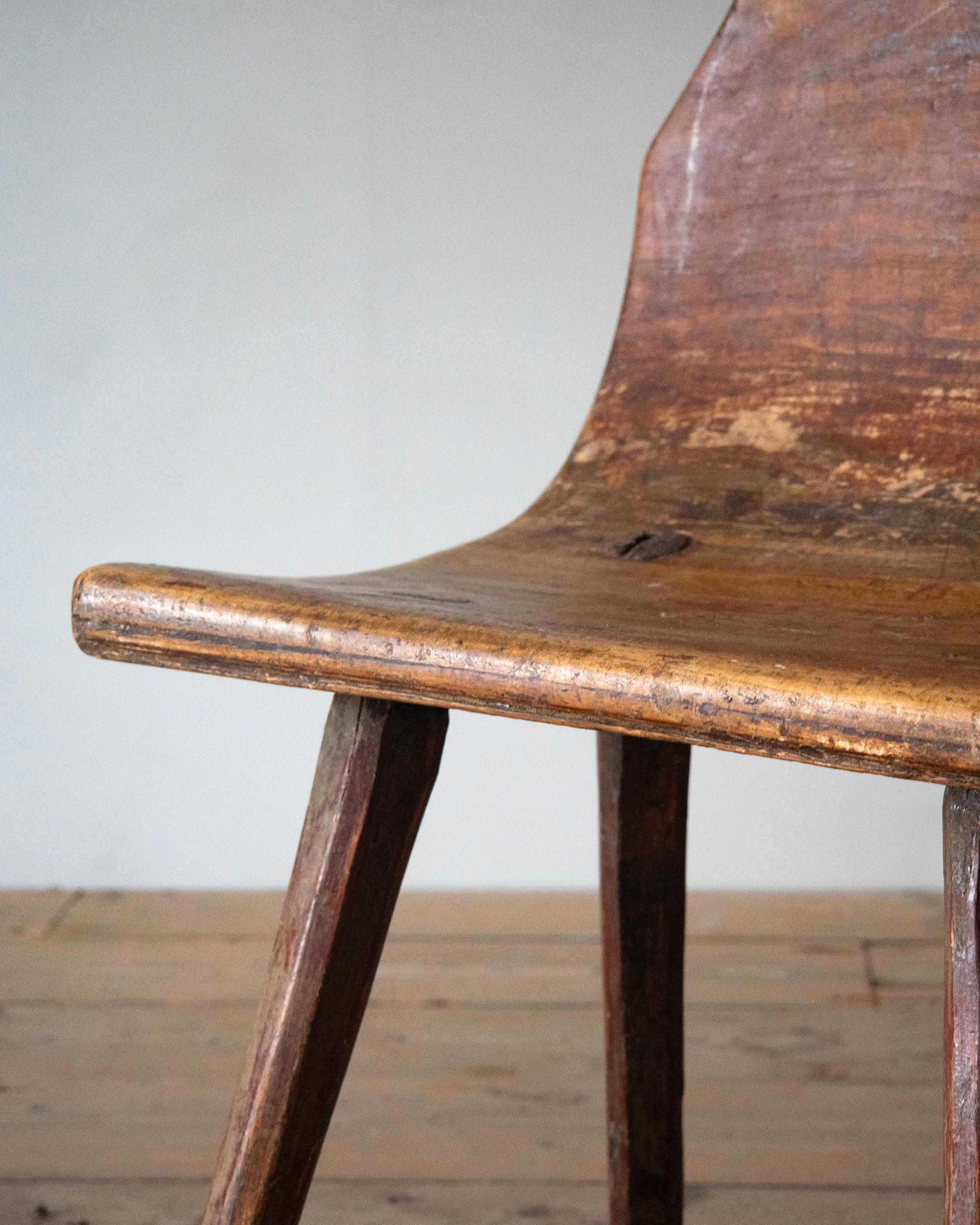 Pine Rare 18th Century Swedish Folk Art Chair
