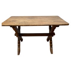 Rare 18th Century Swiss Trestle Table.