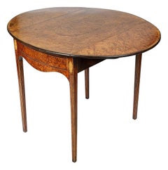 Table Pembroke rare du XVIIIe siècle en bois d'if, CIRCA 1780