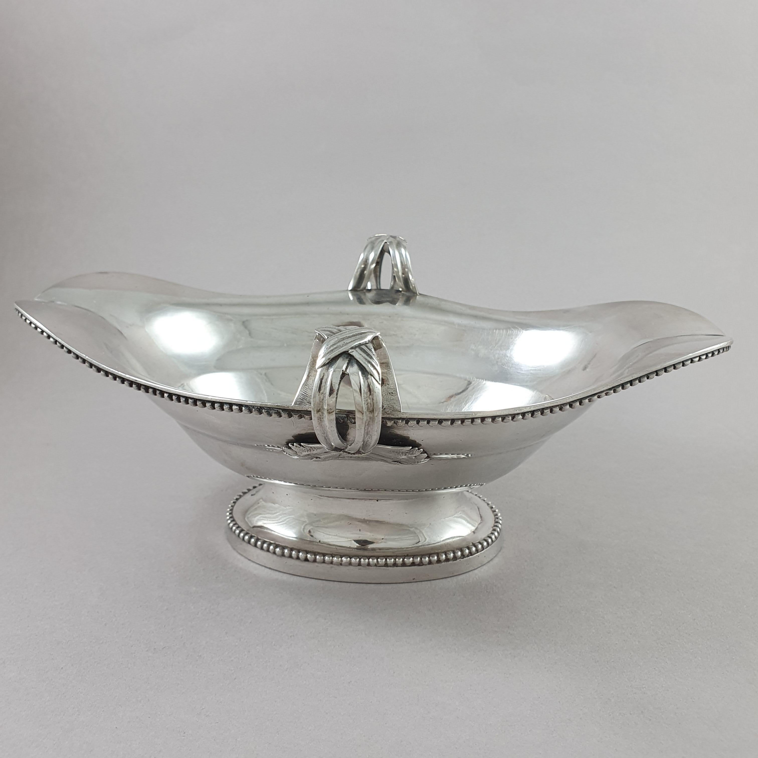 Rare 18th French Sterling Silver Sauce Boat 6