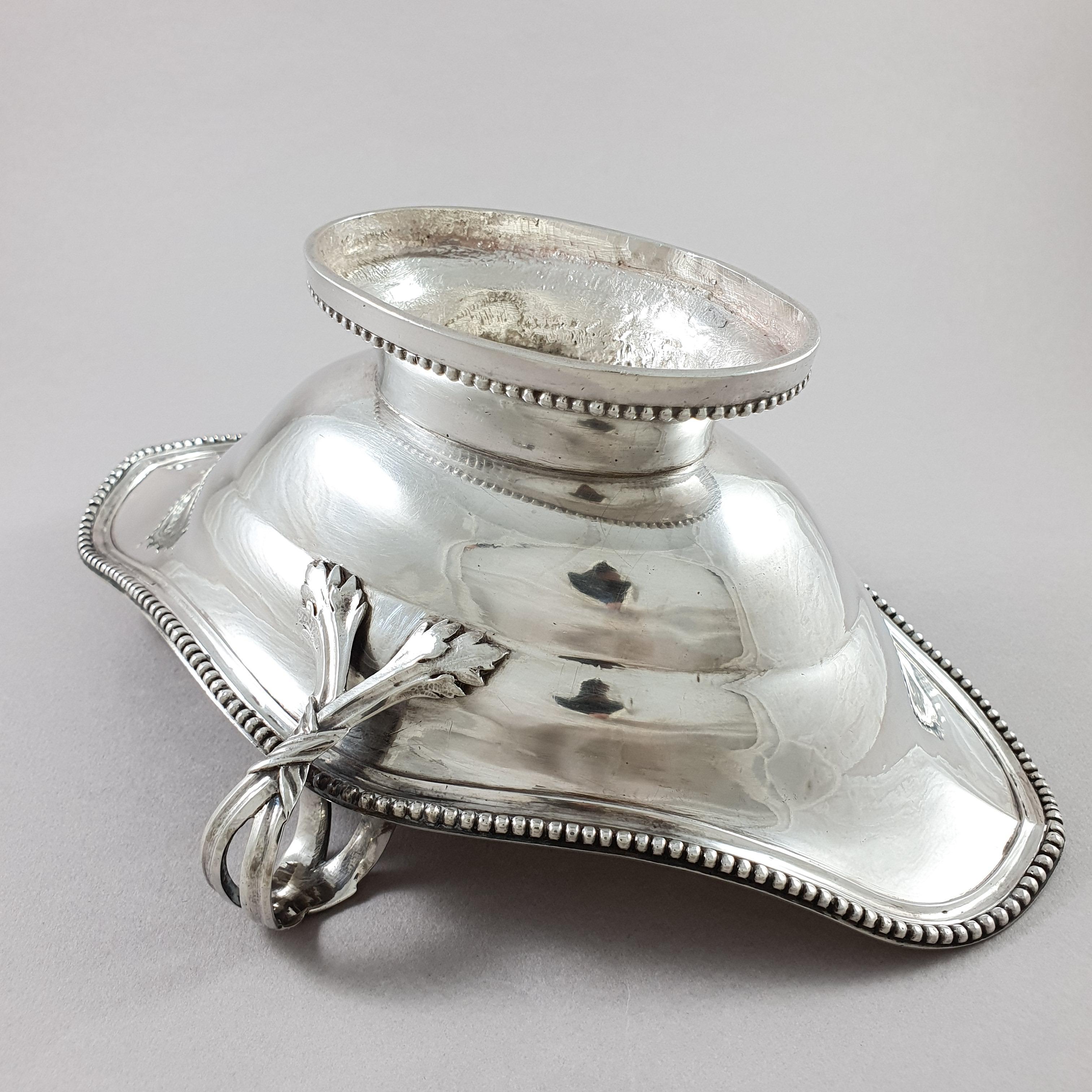 Rare 18th French Sterling Silver Sauce Boat 7