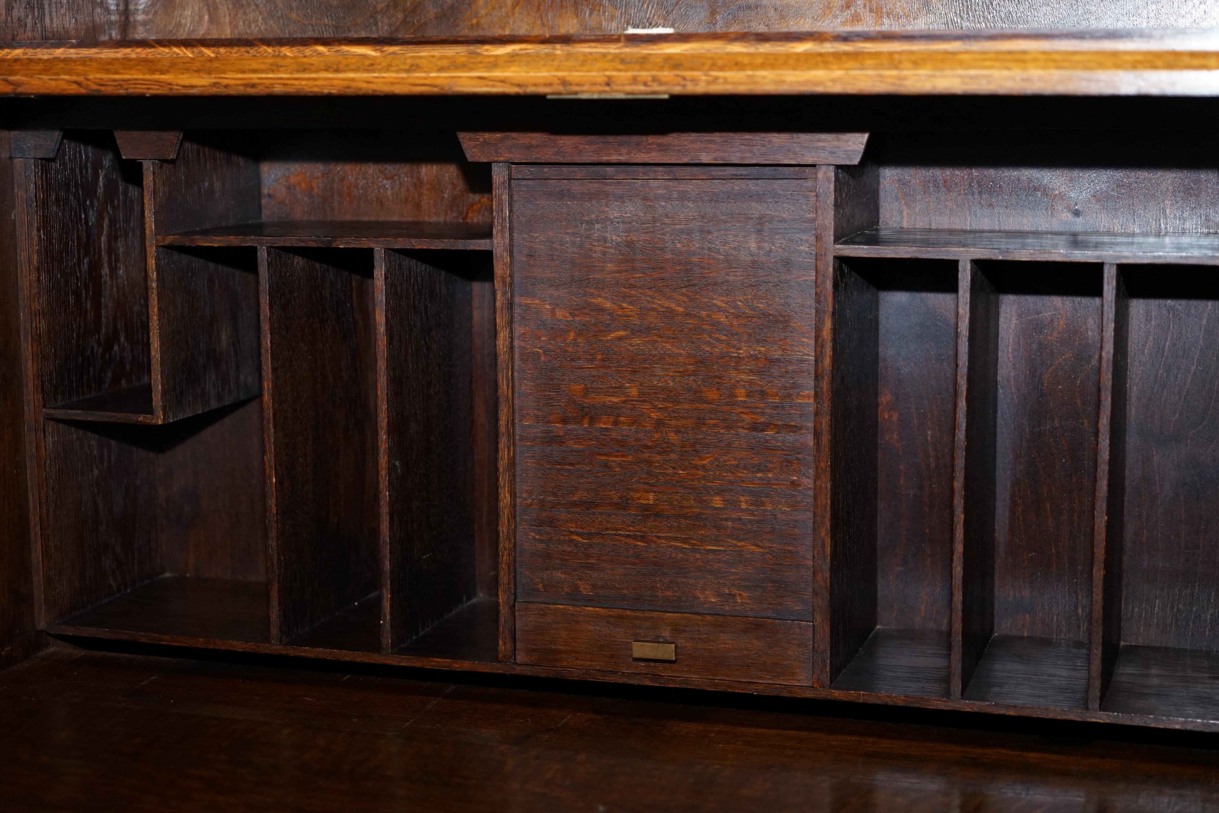 Rare 1900 Minty Oxford Oak Library Stacking Bookcases Suite Desk Globe Wernicke 8
