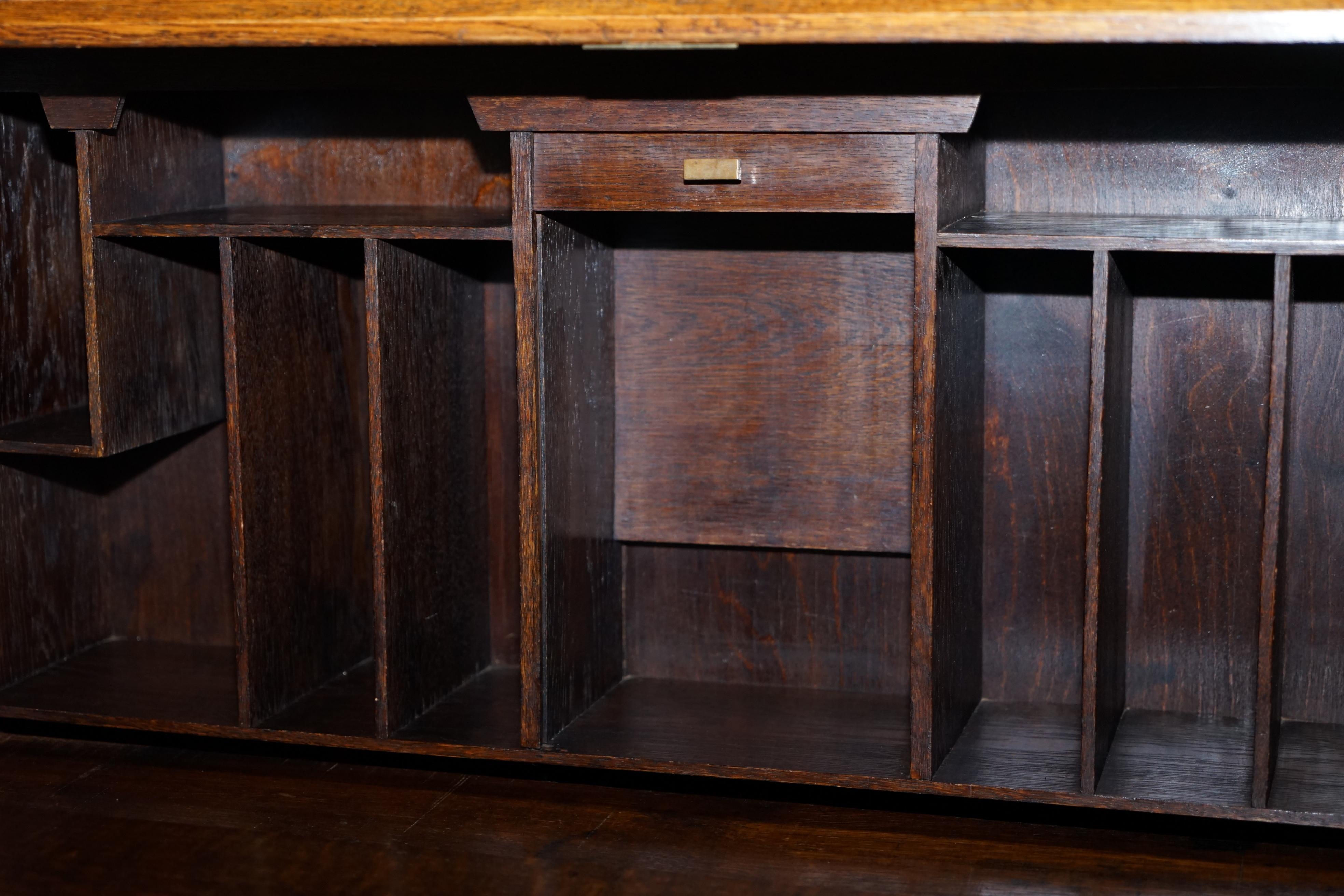 Rare 1900 Minty Oxford Oak Library Stacking Bookcases Suite Desk Globe Wernicke 6