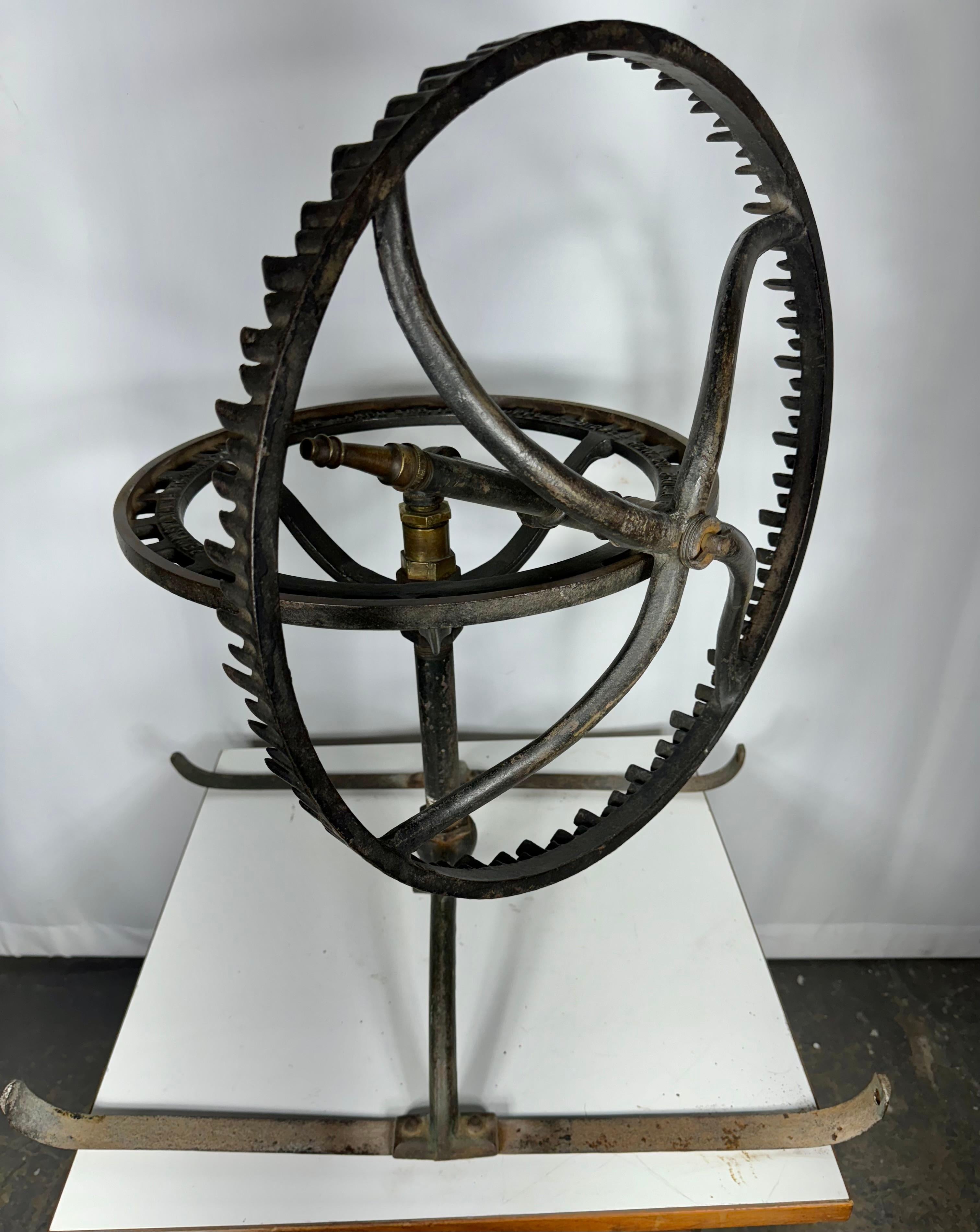 Rare 1914 Industrial cast Iron Lawn Sprinkler/Sculpture  Pennsylvania Rainmaker 1