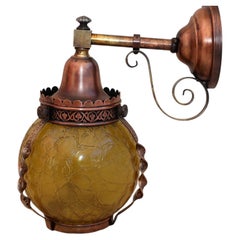 Rare 1920's copper outdoor sconce