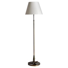 1920s danish Art deco floor lamp in elegant patinated bronze by Ernst Voss