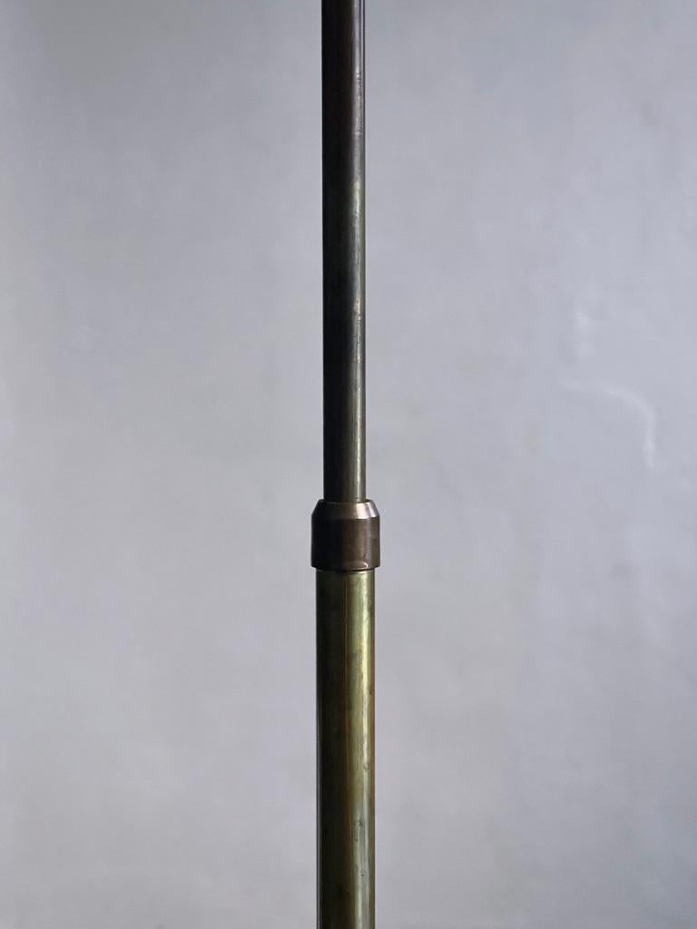 Early 20th Century Rare 1920s danish Art deco floor lamp in elegant patinated bronze by Ernst Voss For Sale