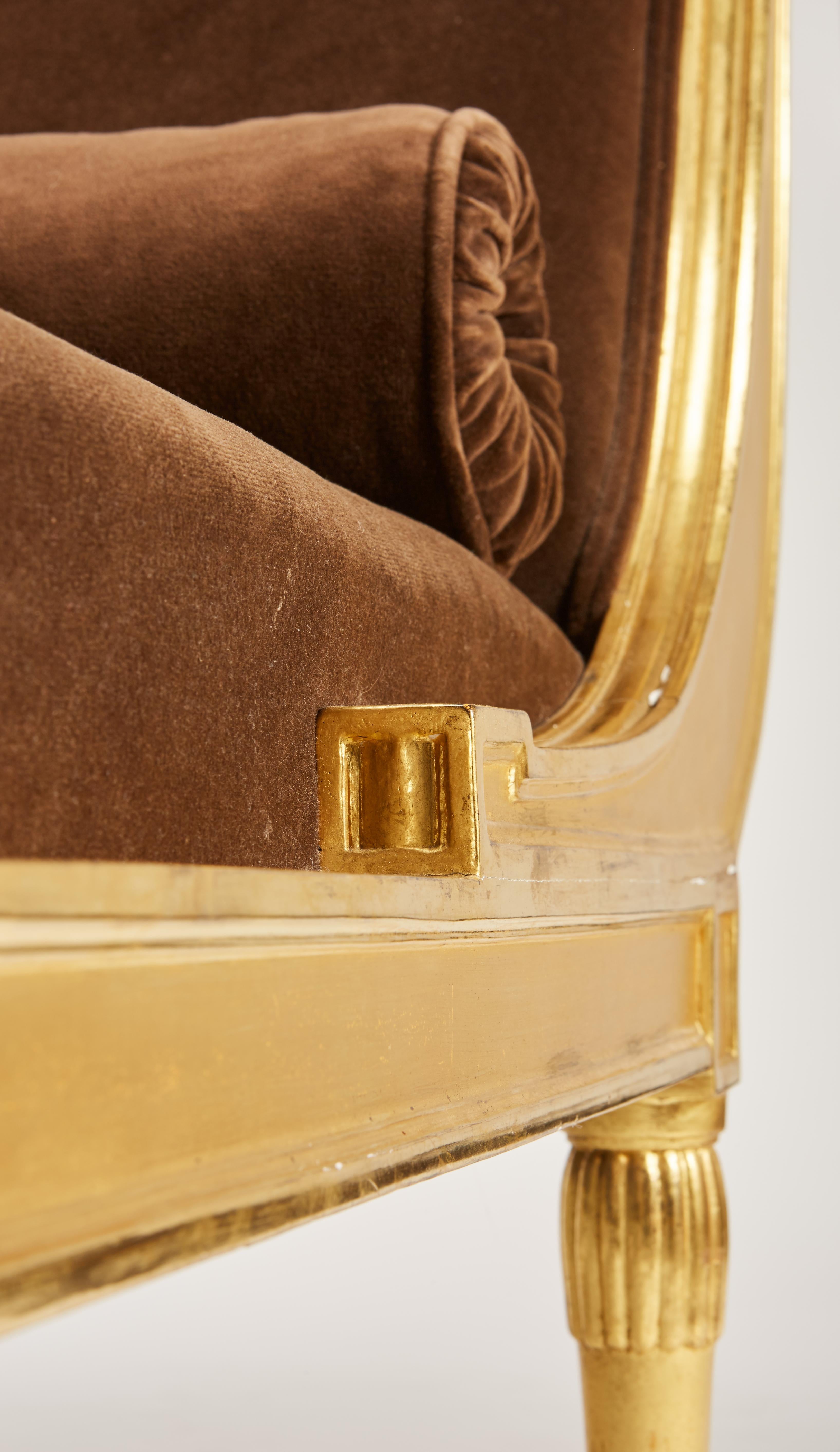 Rare chaise déco française des années 1920 en bois doré par L'Atelier d'Art du Printemps en vente 3