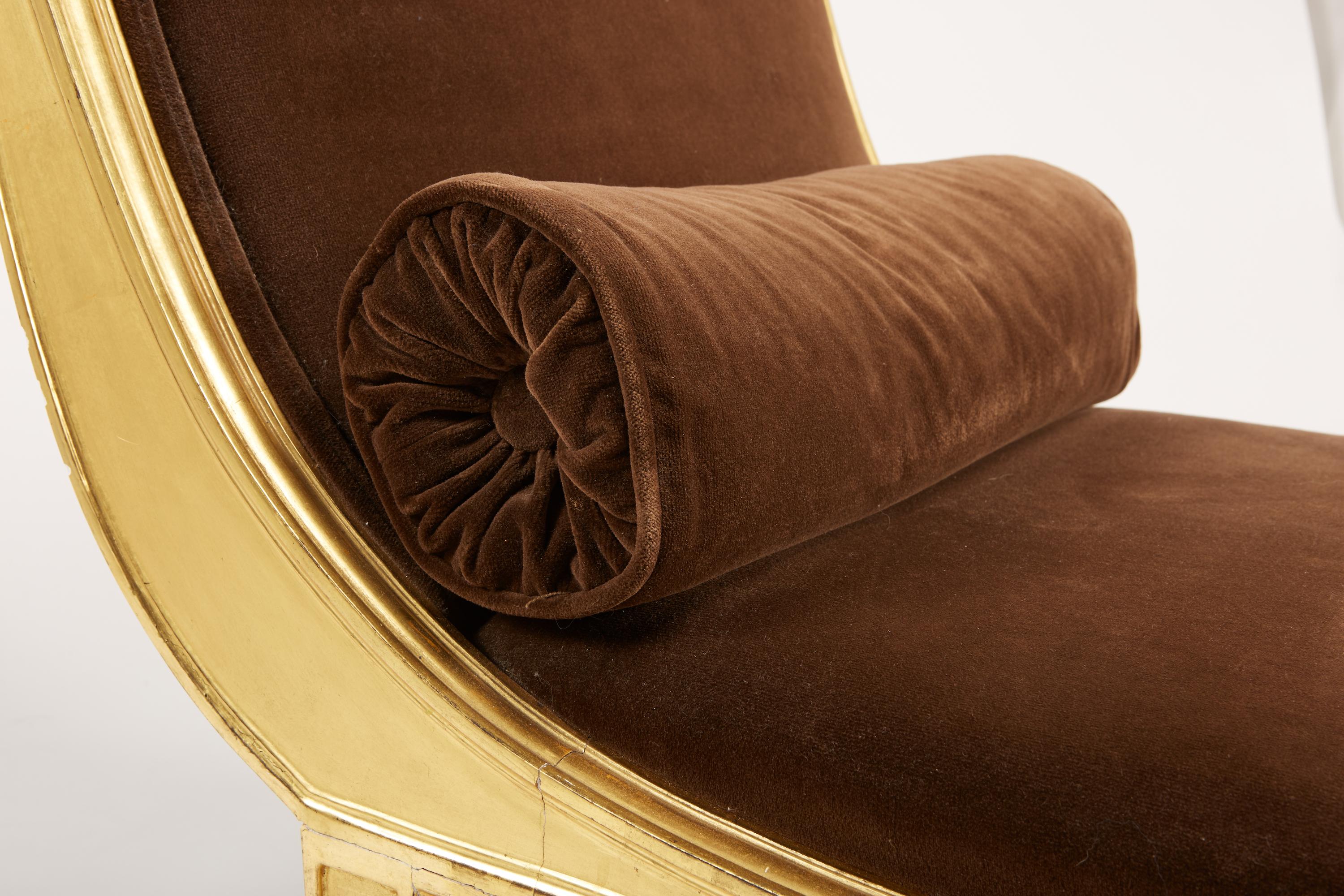 Rare chaise déco française des années 1920 en bois doré par L'Atelier d'Art du Printemps en vente 6
