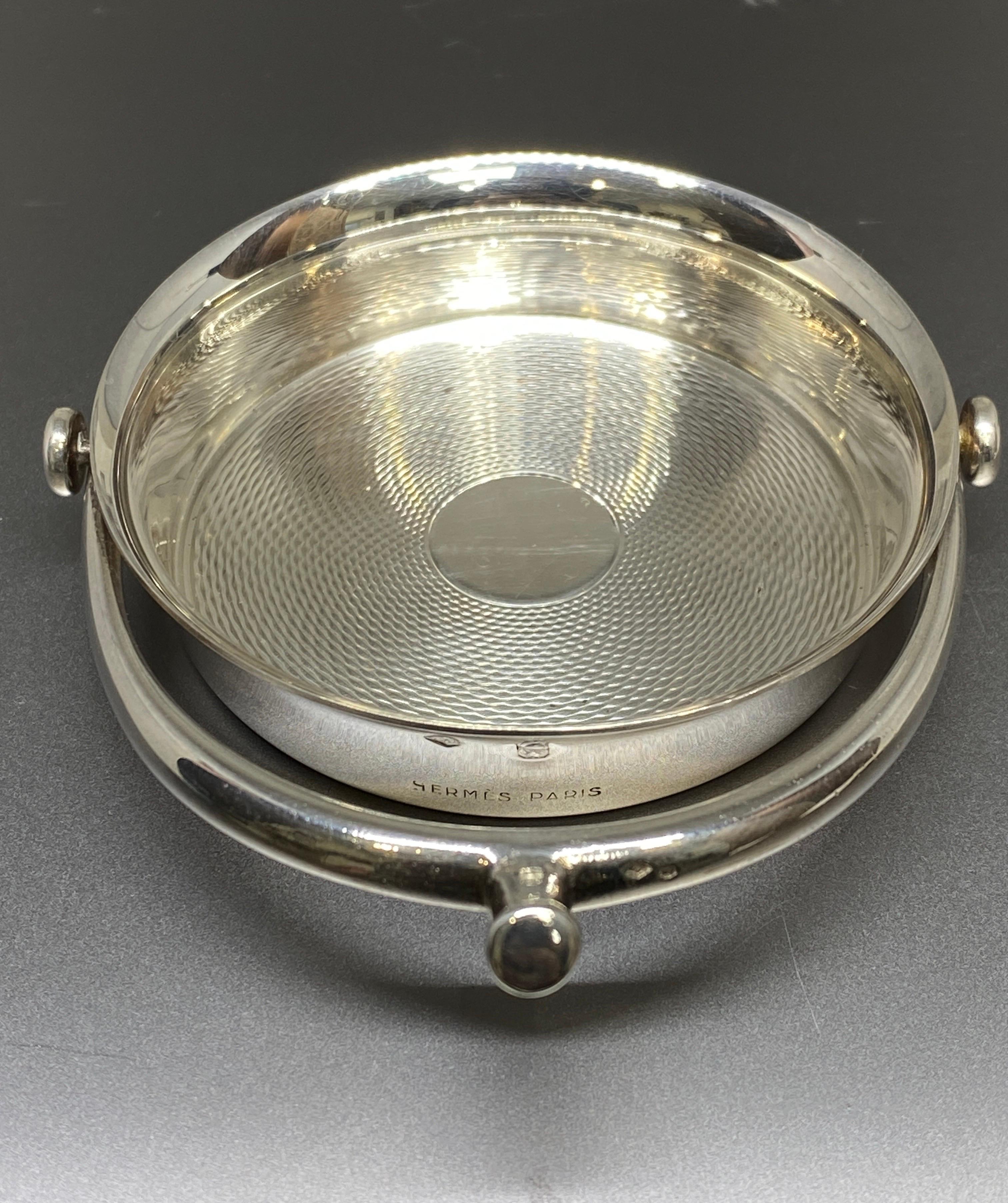 Rare 1920's Hermès Sterling Silver Tastévin Wine Taster Cup, Ravinet d’Enfert 7