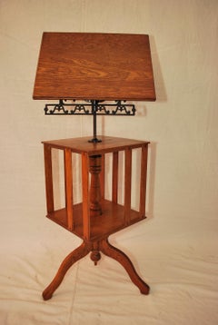 Rare 1920's music/book/lectern stand with storage