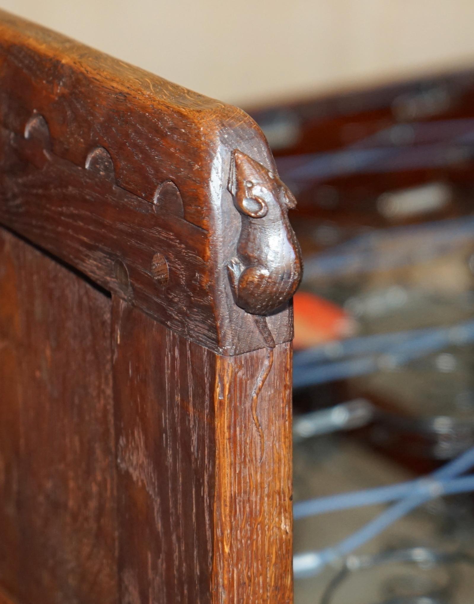 Country RARO MATRIMONIALE STAPLES DEGLI ANNI '20 ROBERT MOUSEMAN THOMPSON BEDSTEAD RARO ORiGINALE in vendita