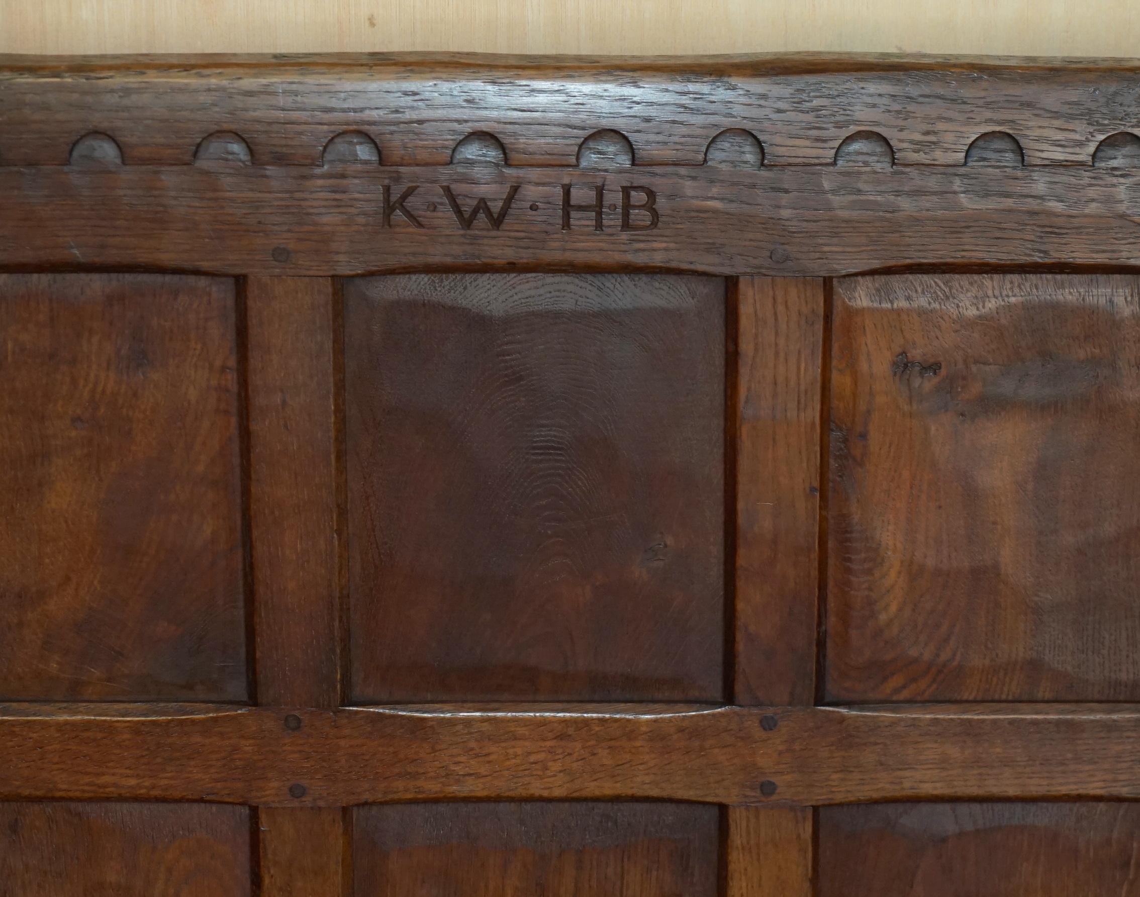 Quercia RARO MATRIMONIALE STAPLES DEGLI ANNI '20 ROBERT MOUSEMAN THOMPSON BEDSTEAD RARO ORiGINALE in vendita