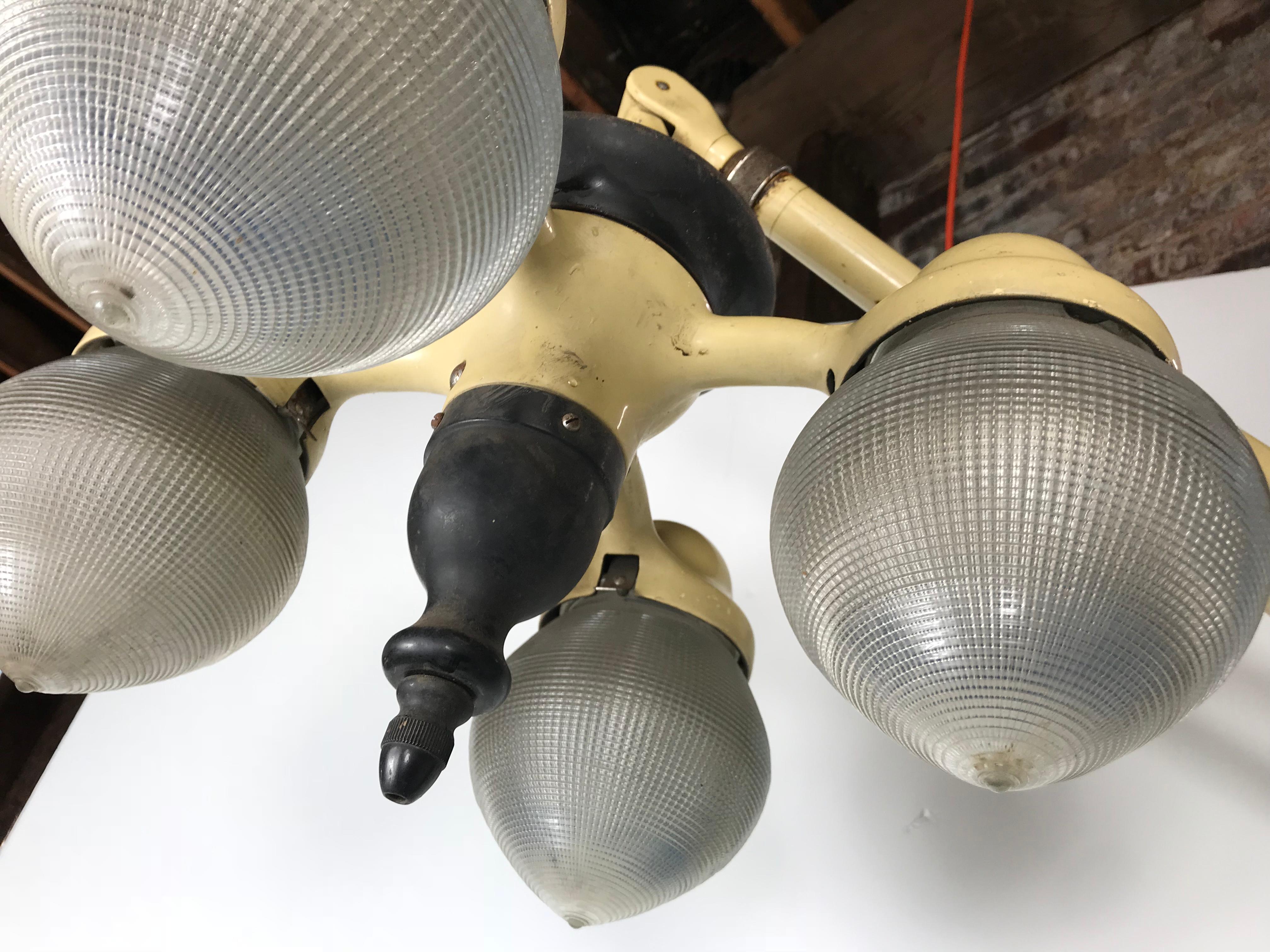 Industrial Rare 1920s Telescoping 4 Shade Medical Lamp Ritter Operating Light