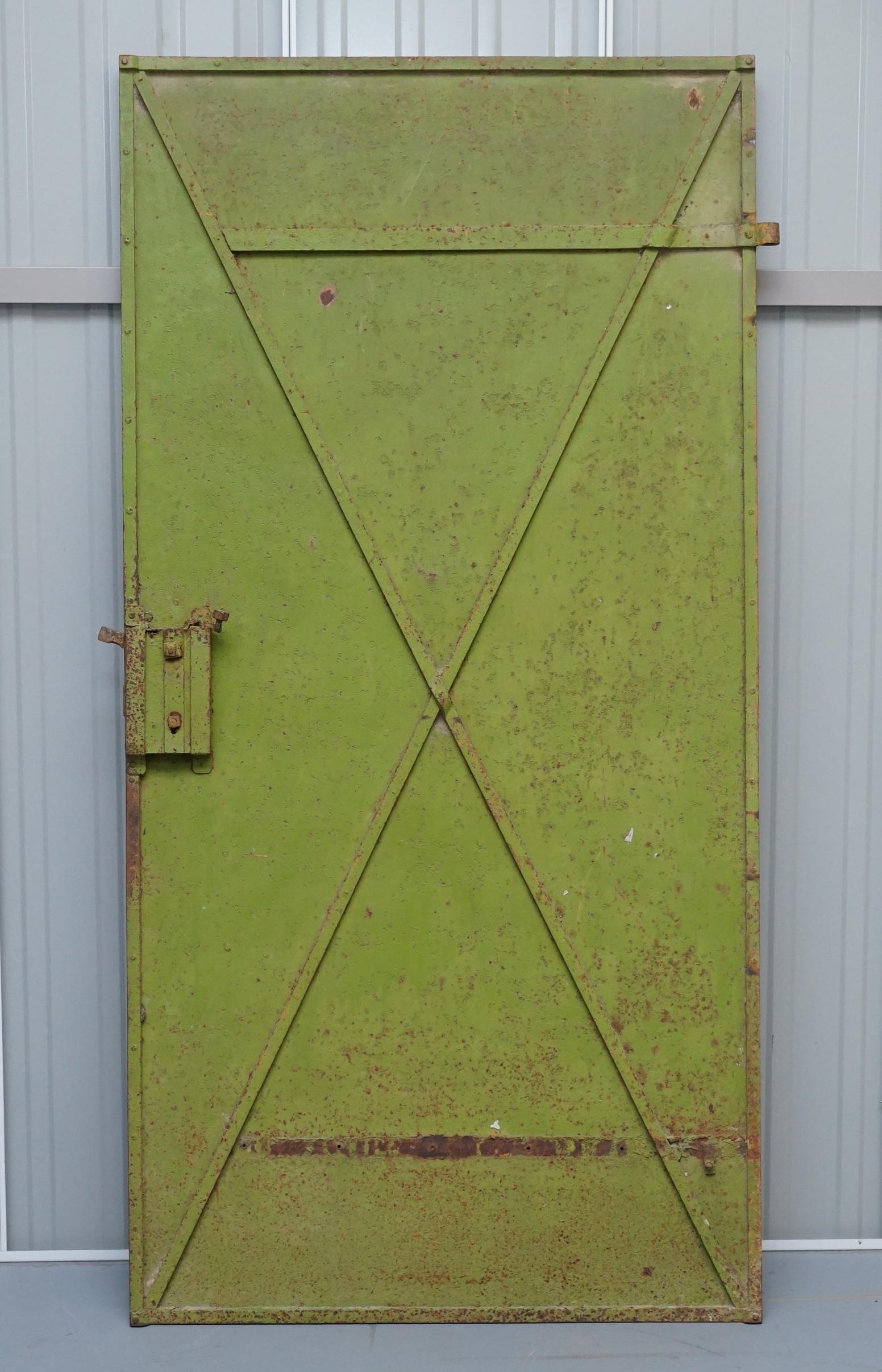 Rare 1922 Hand Painted Hungarian Hand Painted Security Anti Looting Door Hungry For Sale 2
