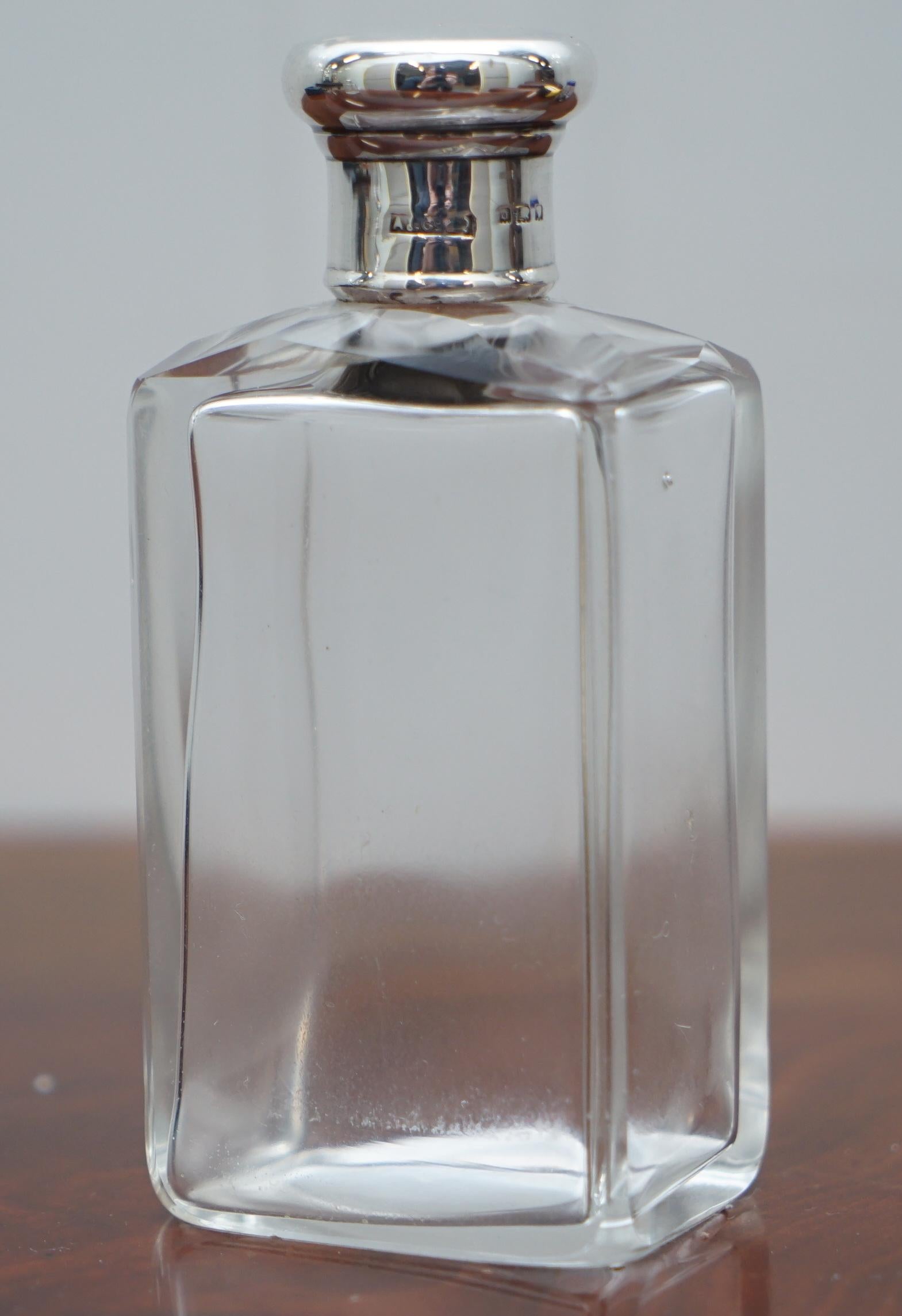 Rare 1929 Asprey London Sterling Silver Cologne Bottles in Leather Travel Case 1