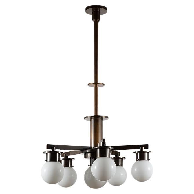 Rare 1930 s Modernist chandelier in Bauhaus Design For Sale