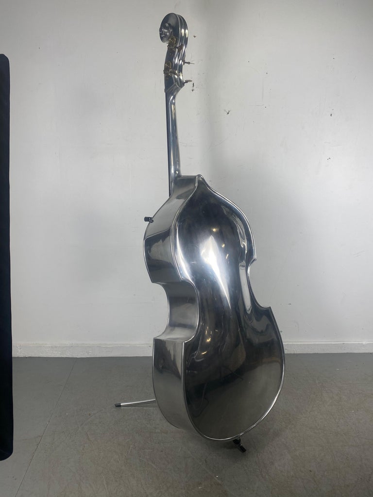 Art Deco Rare 1930s Alcoa Aluminum Double Bass / Fiddle / String Bass For Sale